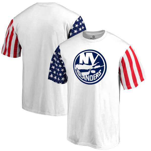 Men's New York Islanders Fanatics Branded Stars & Stripes T-Shirt White FengYun,We sell and wholesale Men's New York Islanders Fanatics Branded Stars & Stripes T-Shirt White FengYun on line form chian!